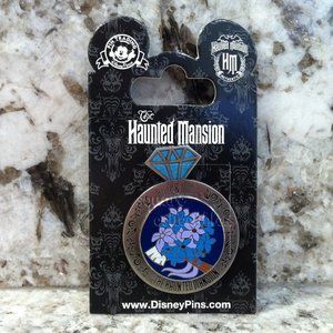 Disney Parks Haunted Mansion Pin Wedding Ring Black Widow Bride & Doom Diamond